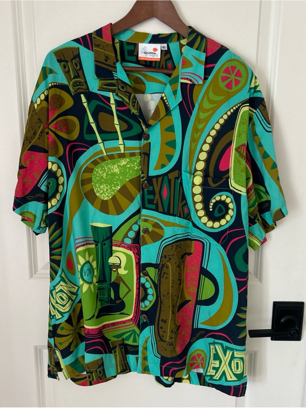 A SHAG Original Limited Addition Hawaiian Shirt  XL Retro Palm Springs Exotikon